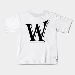 Black letter W in vintage style Kids T-Shirt